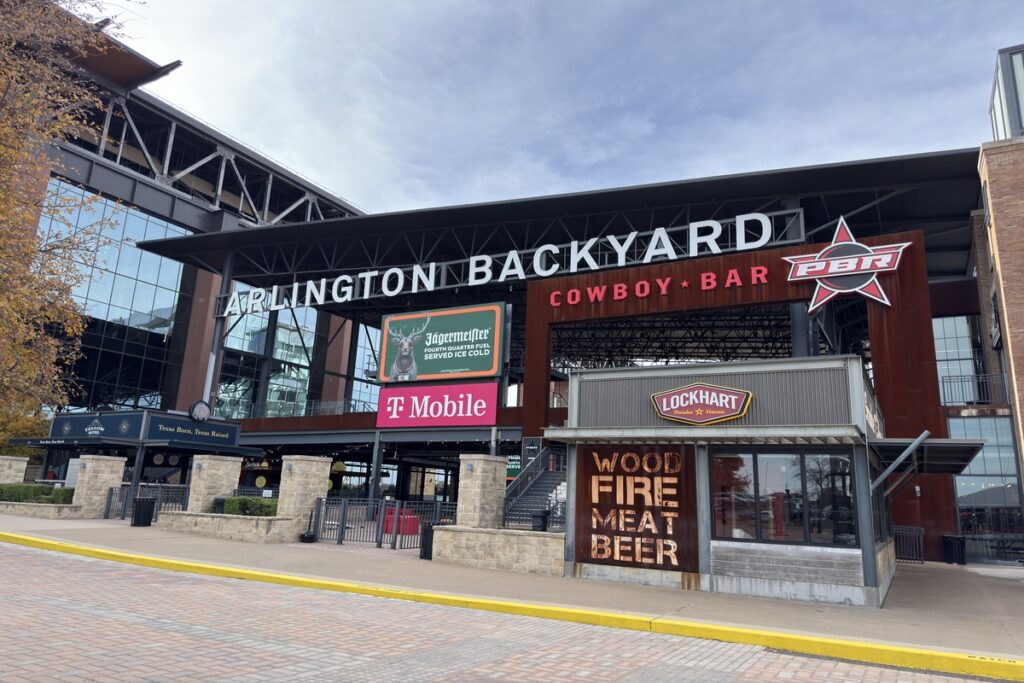 This is Arlington backyard located within Texas Live