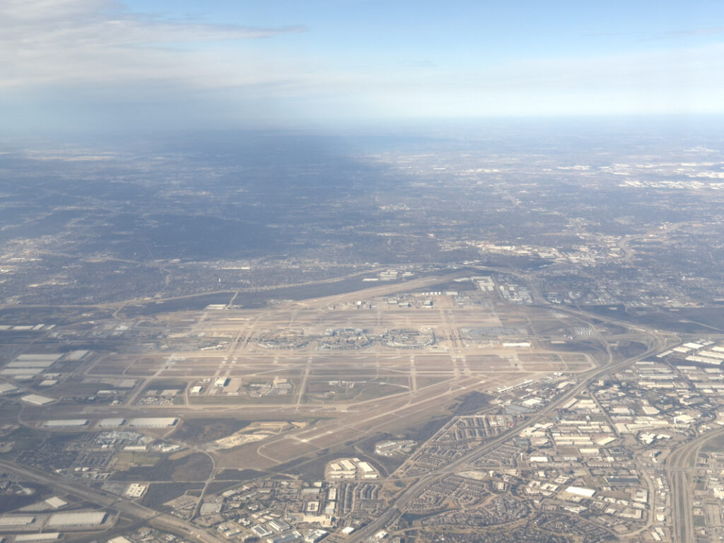 This is an aerial shot of Dallas-Fort Worth International Airport!