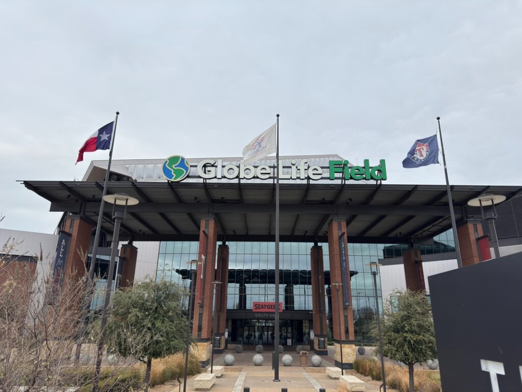 This is Globe Life Park, home of the Texas Rangers MLB team!